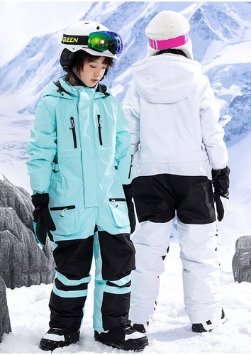 Children's ski wear, snowboard wear, thickened warm ski suit, hooded waterproof - Picture 13 of 25