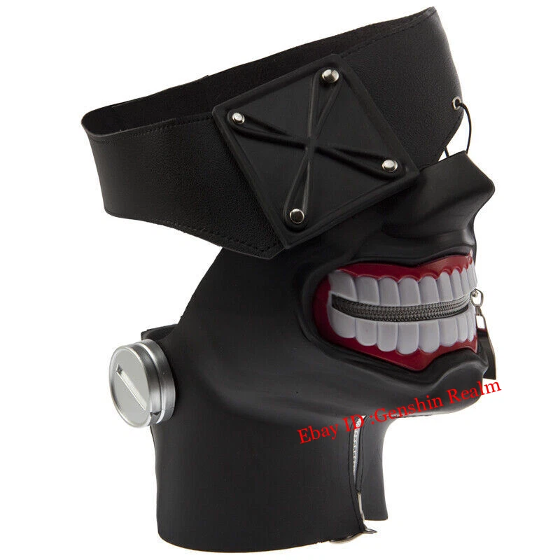 Anime Tokyo Ghoul Mask Ken Kaneki Hood Halloween Party Cosplay Prop Rubber Mask - Image 3 of 4