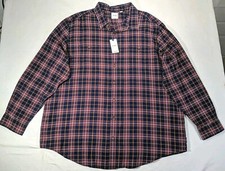 ROWM Men's Big Tall Button-Up Shirt size 3XB Multicolor Plaid Collared L/S NWT