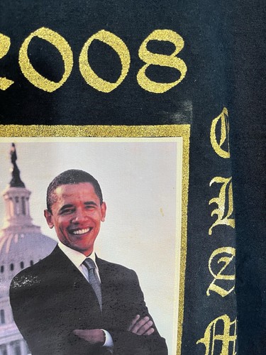 2008 Barack Obama for President individuelles T-Shirt schwarz gold Large - Bild 3 von 7