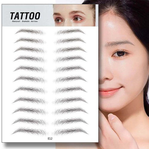 3D Hair-like Stick-On Authentic Eyebrows Waterproof Eyebrow Tattoo Sticker - Picture 14 of 20
