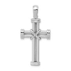 Latin Cross Pendant - 39mm Avariah Solid 14k White Gold