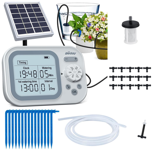 Solar Automatic Drip Irrigation System Self Watering Device for 15 Potted Plants