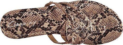 Circus By Sam Edelman Canyon Black/White Roccia Snake Print Thong Flats Sandals - Imagen 5 de 6