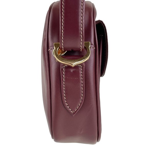 Borsa a tracolla CARTIER Must line pelle tessuto bordeaux 2679 - Foto 5 di 23