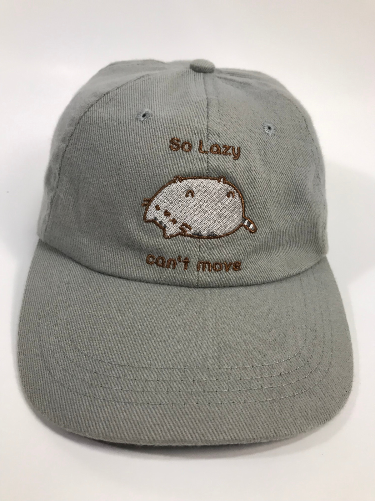 Pusheen Hat So Lazy Can't Move Cat Kitten Funny S… - image 1