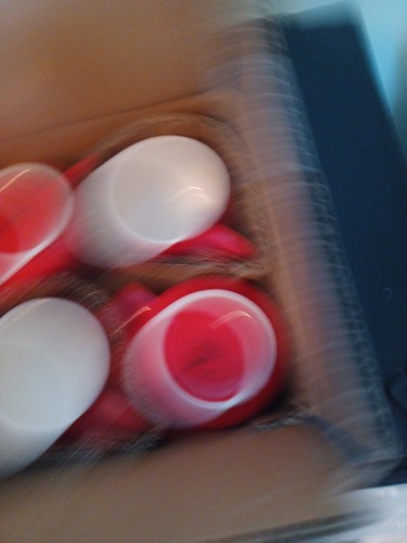 NIB Set of 4 Teocera Coffee/Tea Mugs - Red - Bild 3 von 4