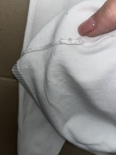 VINTAGE LACOSTE WOMEN’S V-NECK SWEATSHIRT WHITE SIZE 44 PULLOVER LOGO - Picture 14 of 15