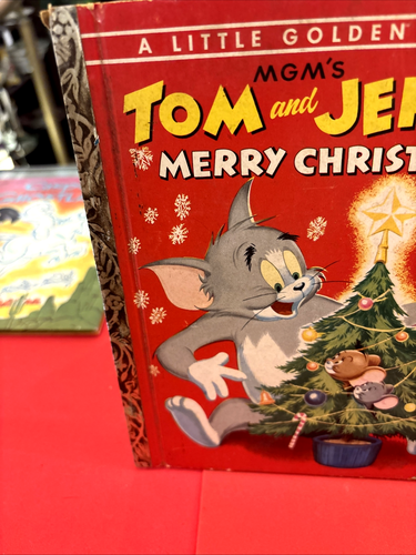 A Little Golden Book Tom and Jerry's Merry Christmas Copyright 1954 Golden Press - Picture 3 of 10