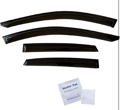 Hyundai Kona 2018-2023 Black Deflector Vent Visor Wind Rain Sun Guard - Picture 6 of 8