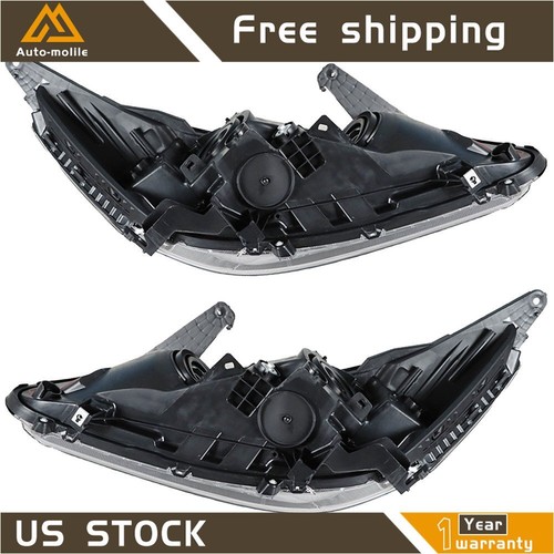 Faros laterales derecho e izquierdo para Honda Accord 2013-2015 halógenos sin LED DRL negro - Imagen 6 de 9