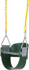 Heavy-Duty High Back Half Bucket Toddler Swing Seat with Coated Swing Chains and