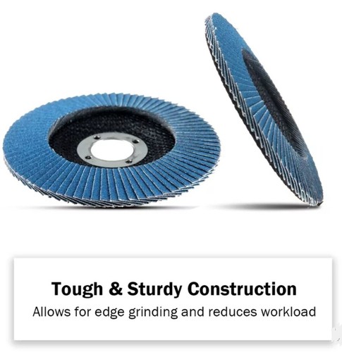 KSEIBI Flap Disc 115mm 41/2" levigatura blu zirconi corindone 40 grana tampone macinazione - Foto 3 di 3