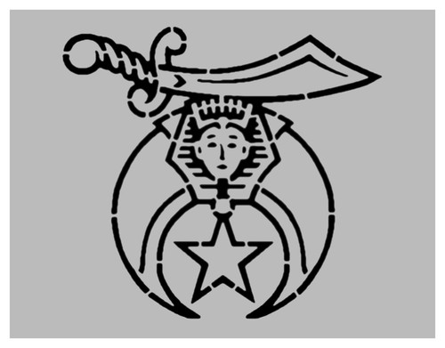Freemason Shriners Mason Masonic Stencil 8.5" x 11" Sheet FAST FREE SHIPPING - Picture 1 of 2