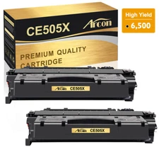2PK Black CE505X 05X Toner Cartridge For HP LaserJet P2050 P2055 P2055dn P2055x