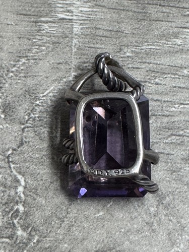 Colgante potenciador de diamantes amatista de plata esterlina David Yurman - PRE-USADO - Imagen 2 de 4