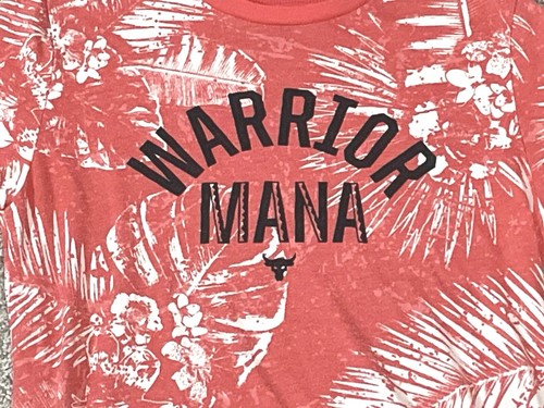 Under Armour Shirt Youth Size Large 14-16 Red Warrior Mana Tropical Graphic Tee - Picture 2 of 7