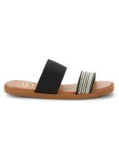 Andre Assous NIB Women's Black Featherweights BEVERLY Leather Slides Size 9 M