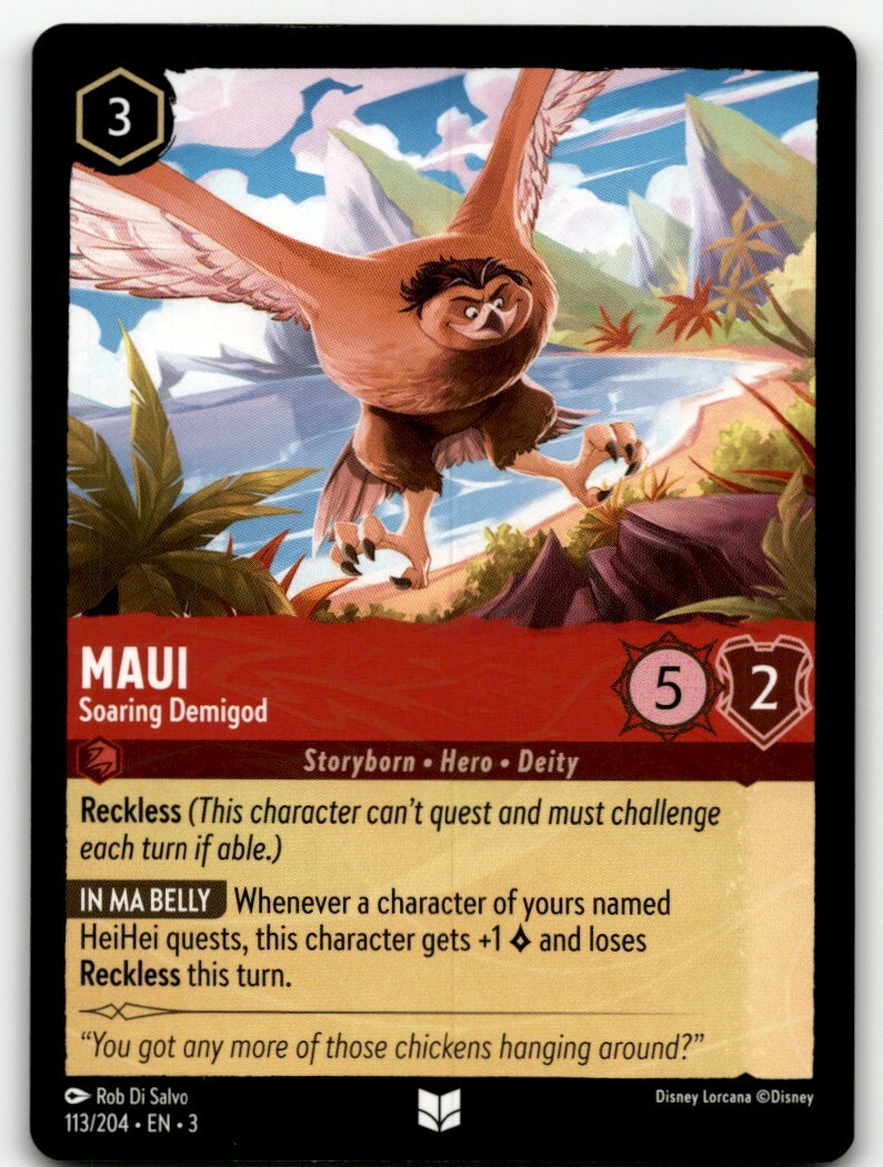 Disney Lorcana Trading Card Maui #113 Into The Inklands | eBay