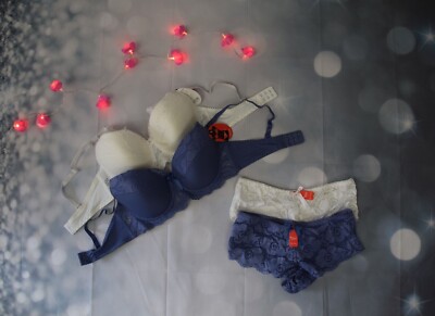 Sexy Damen BH Set Neu Damen Unterwäsche 4Tlg Damen Nachtwäsche Dessous BH-Set