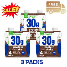 3- Packs, Orgain 30g Protein Shake, Dairy Bas...
