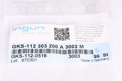 INGUN GKS-112-0518, GKS-112 303 200 A 3002 M, Test probe, (1PU=3Pcs.) - Picture 5 of 5