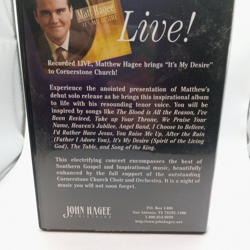 Its My Desire Live DVD Christian Gospel Matthew Hagee Ministries Ministry Matt - Picture 3 of 5
