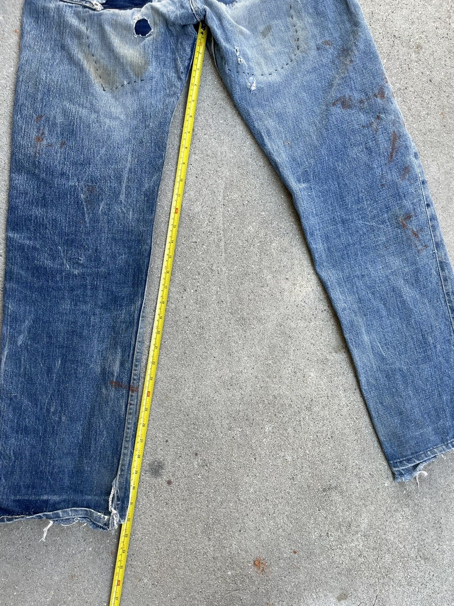 Vintage 50s 60s Foremost Jeans Denim JC Penney's Distressed