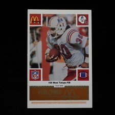 1986  Mosi Tatupu  New England Patriots  McDonald's   GOLD   Game Card #30
