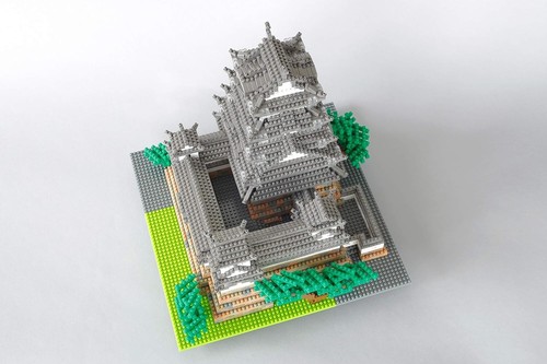 Nanoblock Himeji Castle Special Deluxe Edition Metallic Silver ver. NB-042A F/S - Picture 8 of 8