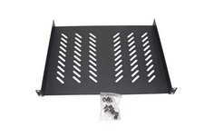 1U 19" Universal Rack Tray Mount 14in 350mm Depth No Lip Vented Server Shelf
