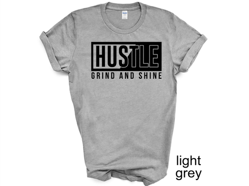 Camiseta Hustle Grind and Shine, motivacional - Imagen 5 de 15