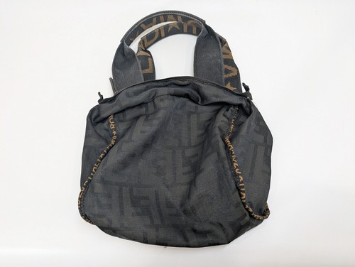 FENDI Zucca Mini Handbag Tote bag Pouch Nylon Brown - Picture 22 of 24