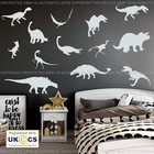 Dinosaur Wall Stickers & Decals x13 Assorted Vinyl Art Kids Bedroom Removable