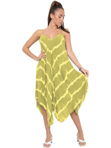 Maxi vestido de verano italiano con tirantes estampado de playa con cuello en V sin mangas para mujer - Imagen 237 de 253