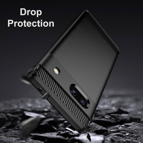 Carbon Case for Google Pixel 7a Phone Cover and Glass Screen Protector - Picture 3 of 5