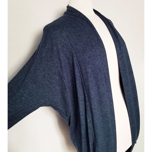 ATHLETA Luxe Pose Wickel Cardigan Heather Blue Cocoon Circle Longline Daumenloch - Bild 5 von 14