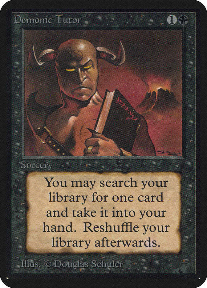 Magic: The Gathering MTG Demonic Tutor [Alpha Edition