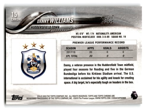 2018-19 Topps Chrome Premier League Soccer Base- Pick Your Card - Picture 29 of 195