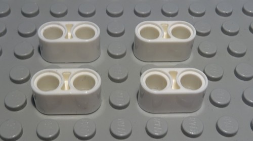 LEGO Technic Travi Forate 1x2 Bianco 4 Pezzo