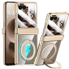 For Motorola Moto Razr Ultra 2025/Razr 2024 Hinge Case Ring Stand Phone Cover