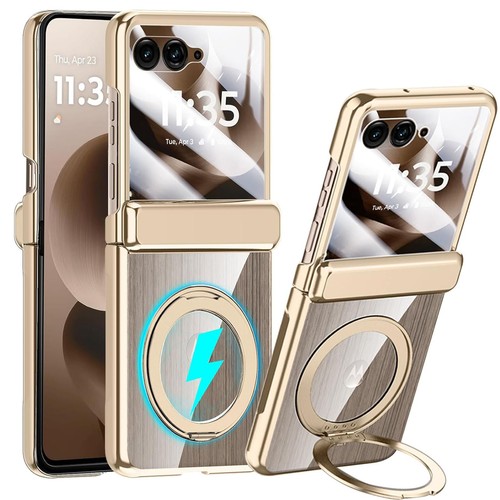 Funda con bisagra con soporte de anillo para teléfono Motorola Moto Razr Ultra 2025/Razr 2024 - Imagen 15 de 15