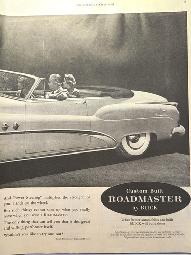 Buick Roadmaster cupé convertible Richer Life Family anuncio impreso vintage 1952 - Imagen 3 de 6