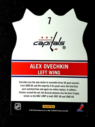2011-12 Panini Score NHL Shield Die Cuts #7 Alexander Ovechkin Mint Grade Me - Picture 5 of 5