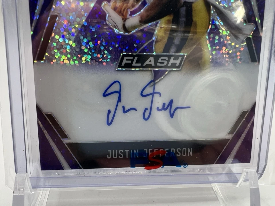 2020 Leaf Flash Justin Jefferson RC Rookie Signed Auto /25 Minnesota Vikings LSU - Image 3 of 4