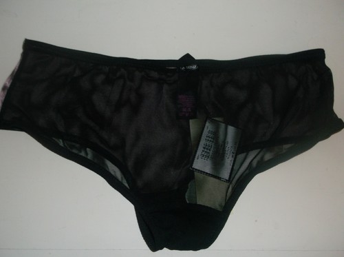 Neu mit Etikett La Senza Georgia Shorts 8 10 12 14 16 18 Rouge Seide schwarz Spitze - Bild 3 von 3