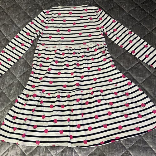 j crew crewcuts NWT Girls Size 14 Long Sleeve Lightweight Dress Apple Print  - Picture 5 of 8