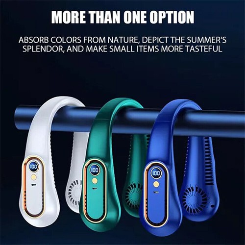 Neck Fan USB Portable Neck Fan Rechargeable Portable Cooler Neckband Bladeless~ - Picture 12 of 90