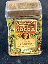 RARE VINTAGE RAWLEIGH’S GOOD HEALTH COCOA SAMPLE TIN