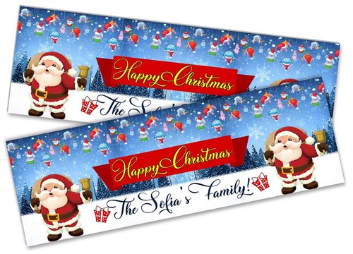 Banners de Navidad Personalizados Fiesta de Navidad Casa Decoración Ocasión 534 - Imagen 5 de 12